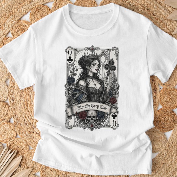 Morally Grey Book Club Lover Gothic Card Style Premium Tri-Blend T-Shirt Gifts for Old Men