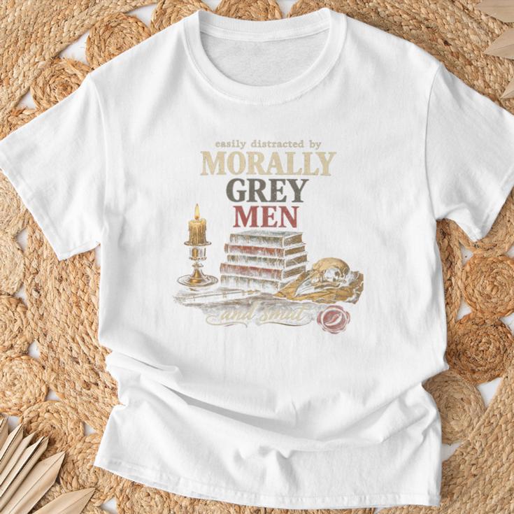 Morally Grey Men Reader Spicy Book Lover T-Shirt Gifts for Old Men