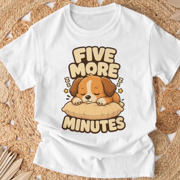 Motivo Cachorro Cinco Minutos Más Camiseta unisex Regalos para ancianos