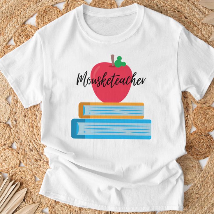 Mouseketeacher A Magical Apple And Books Theme For Teachers T-Shirt Gifts for Old Men Mouseketeacher A Magical Apple And Books Theme For Teachers T-Shirt Gifts for Old Men
