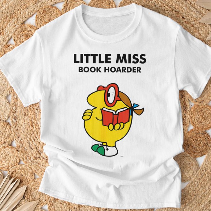 Mr Men Little Miss Meme Little Miss Book Hoarder T-Shirt Gifts for Old Men