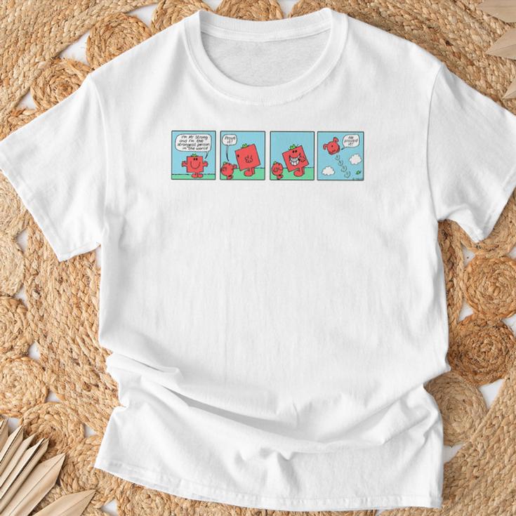 Mr Men Mr Strong Mr Small Retro Comic Book Premium Tri-Blend T-Shirt Gifts for Old Men