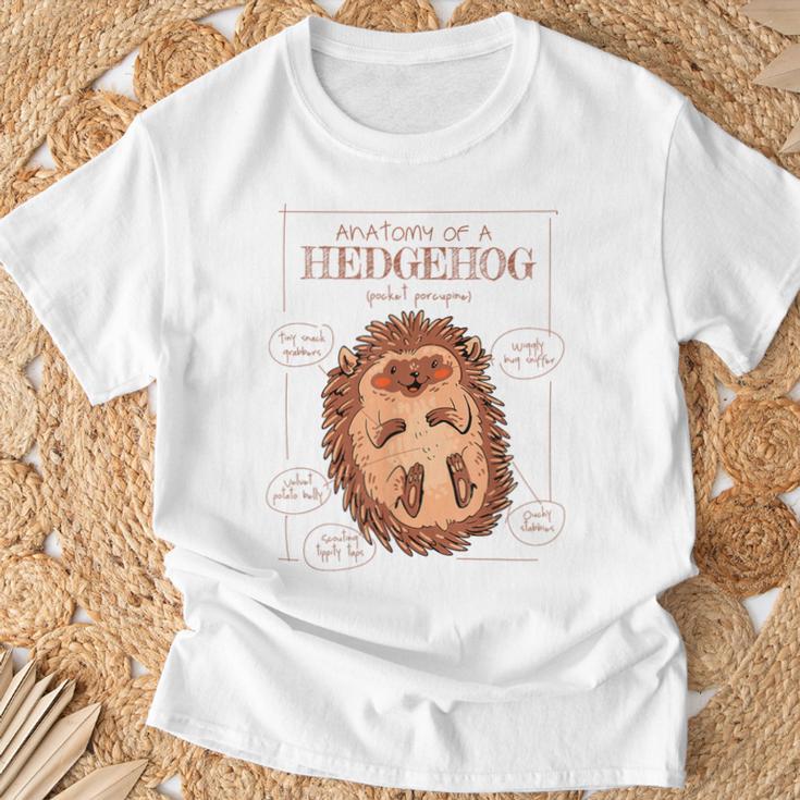Natural Science Textbook Anatomy Hedgehog T-Shirt Gifts for Old Men
