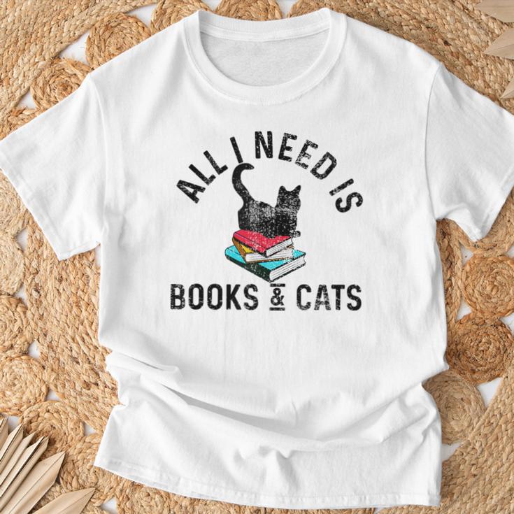 All Need Is Books & Cats Book Reader And Kittens Art T-Shirt Gifts for Old Men All Need Is Books & Cats Book Reader And Kittens Art T-Shirt Gifts for Old Men