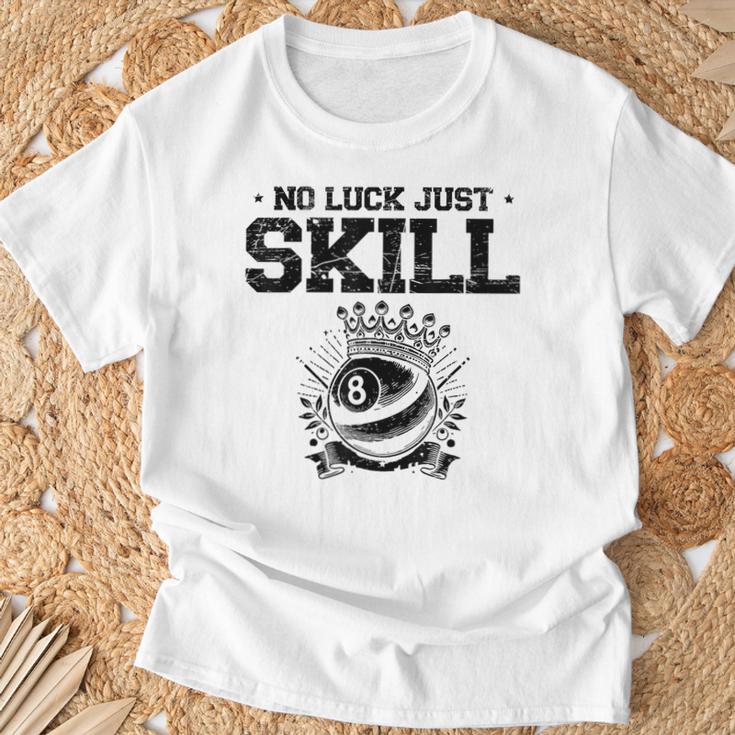 No Luck Justkill ビリヤードキュー プールスヌーカー Tシャツ 高齢者への贈り物