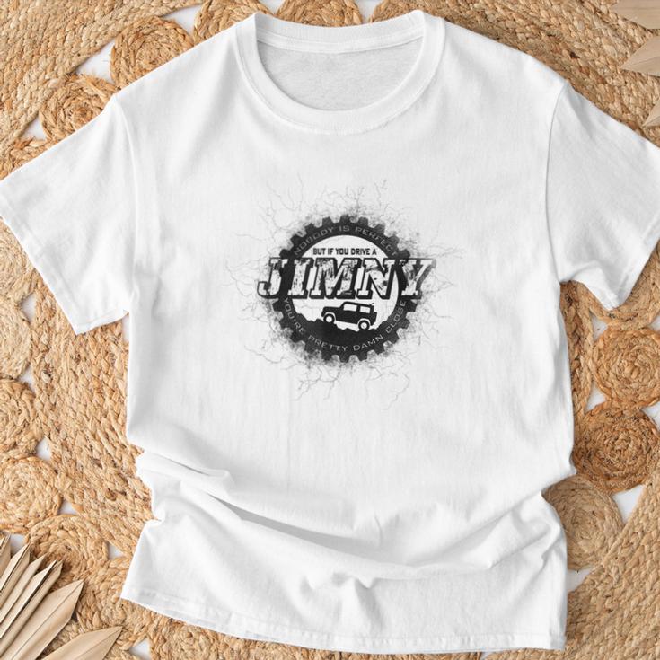 No One Is Perfect Jimny Jb74 オフロード 4X4 面白いデザイン Tシャツ 高齢者への贈り物