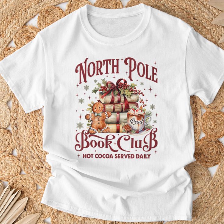 North Pole Book Club T-Shirt Gifts for Old Men