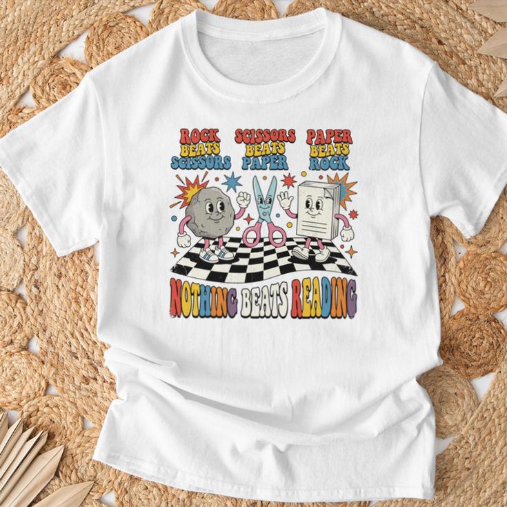 Nothing Beats Reading Rock Paper Scissors Book Love T-Shirt Gifts for Old Men Nothing Beats Reading Rock Paper Scissors Book Love T-Shirt Gifts for Old Men