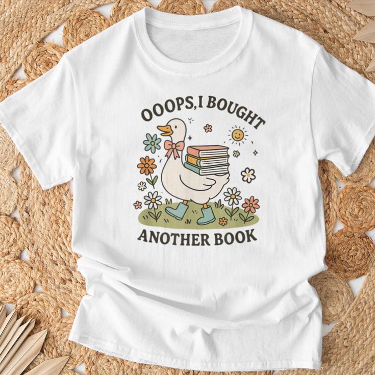 Oops I Got Another Book Goose Reading Humor T-Shirt Gifts for Old Men Oops I Got Another Book Goose Reading Humor T-Shirt Gifts for Old Men