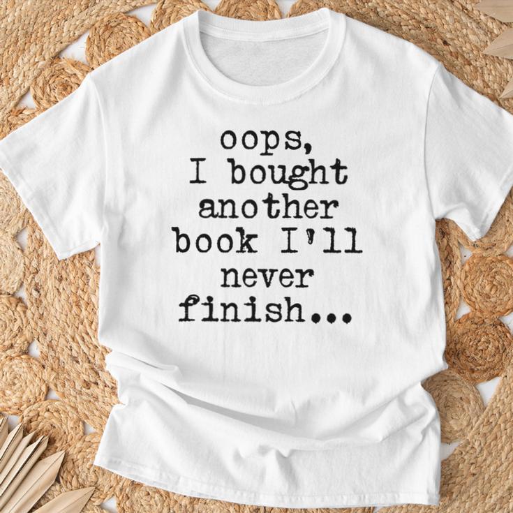 Oops I Bought Another Book I'Ll Never Finish Book Love Comfort Colors Crop Top T-Shirt Gifts for Old Men Oops I Bought Another Book I'Ll Never Finish Book Love Comfort Colors Crop Top T-Shirt Gifts for Old Men