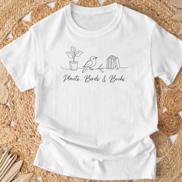Plants Birds Books Lover Gardening Birdwatching Bookworm T-Shirt Gifts for Old Men Plants Birds Books Lover Gardening Birdwatching Bookworm T-Shirt Gifts for Old Men