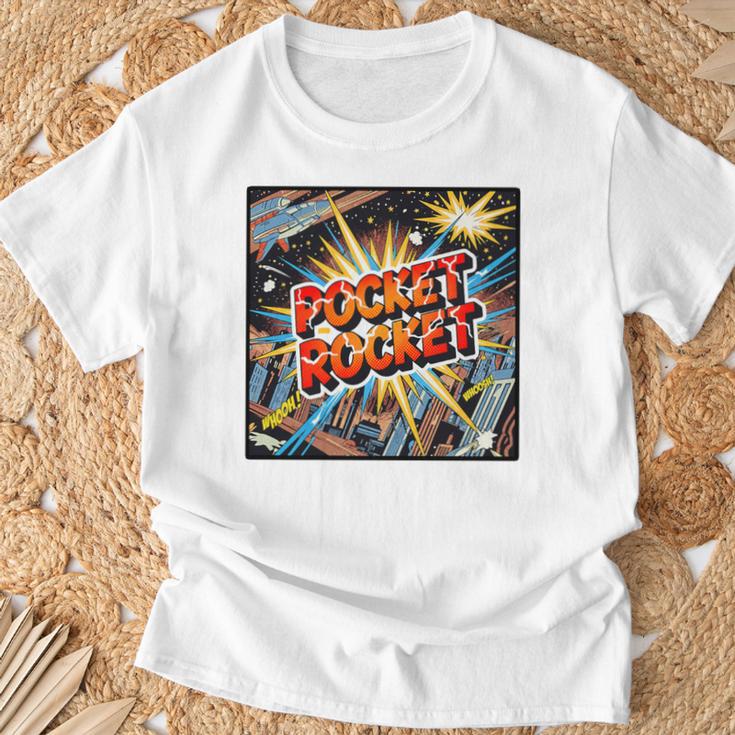 Pocket Rocket Comic Book Style Premium Tri-Blend T-Shirt Gifts for Old Men
