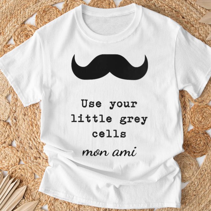 POIROT USE YOUR LITTLE GREY CELLS BOOKS T-Shirt Gifts for Old Men