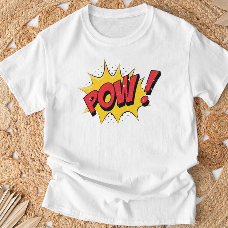 POW Comic Book Cartoon Pop Art Comfort Colors Crop Top T-Shirt Gifts for Old Men POW Comic Book Cartoon Pop Art Comfort Colors Crop Top T-Shirt Gifts for Old Men