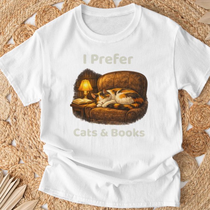 I Prefer Cats & Books – Calico Cat And Book T-Shirt Gifts for Old Men I Prefer Cats & Books – Calico Cat And Book T-Shirt Gifts for Old Men