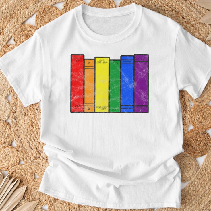 Pride Flag Books Bookish Rainbow Queer Reader Gay Writer T-Shirt Gifts for Old Men Pride Flag Books Bookish Rainbow Queer Reader Gay Writer T-Shirt Gifts for Old Men