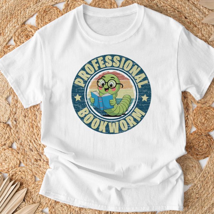 Professional Bookworm Bookish Book Nerd For Women Men Premium Tri-Blend T-Shirt Gifts for Old Men