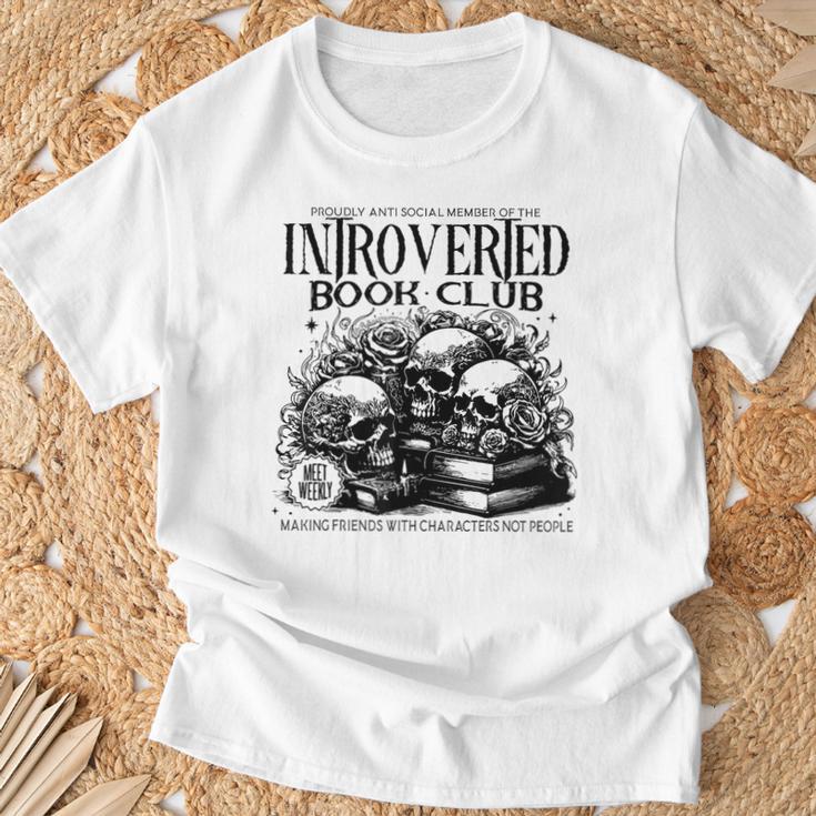 Proudly Anti Social Member Of The Introverted Book Club T-Shirt Gifts for Old Men Proudly Anti Social Member Of The Introverted Book Club T-Shirt Gifts for Old Men