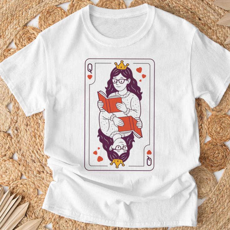 Queen Of Books Premium Tri-Blend T-Shirt Gifts for Old Men