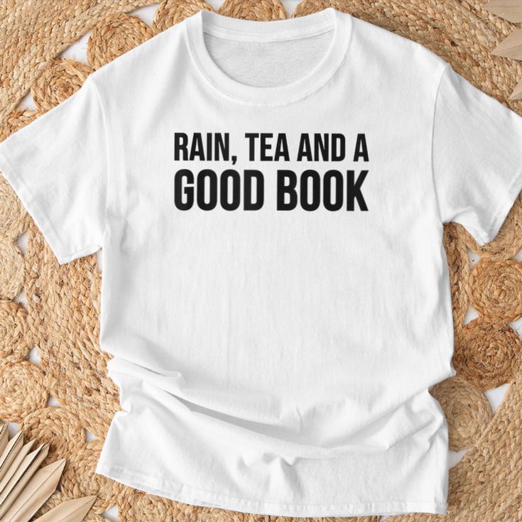 Rain Tea And A Good Book Reading Lover T-Shirt Gifts for Old Men Rain Tea And A Good Book Reading Lover T-Shirt Gifts for Old Men