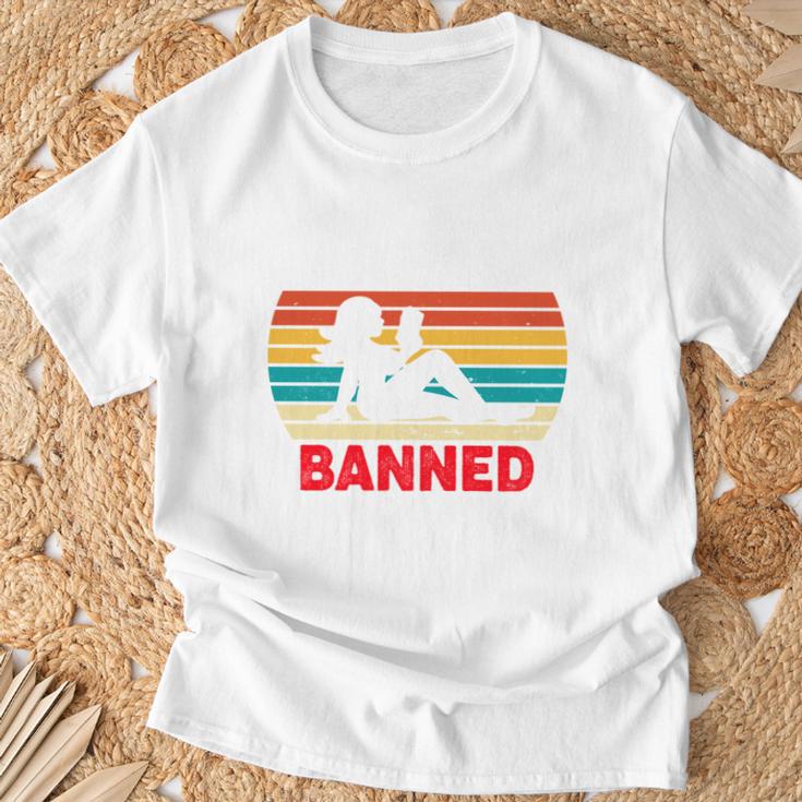 I Read Banned Book Bookworm Reader Nerd Bookish Librarian T-Shirt Gifts for Old Men