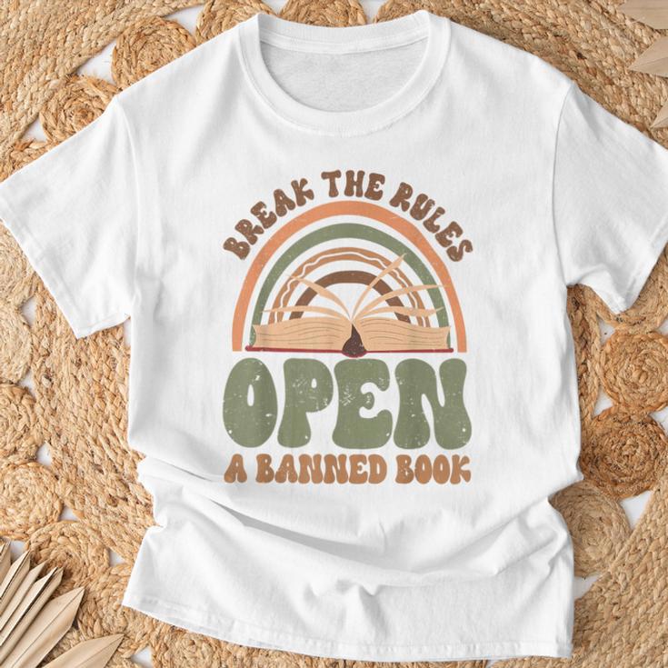 Read Banned Books Break The Rules Banned Books T-Shirt Gifts for Old Men