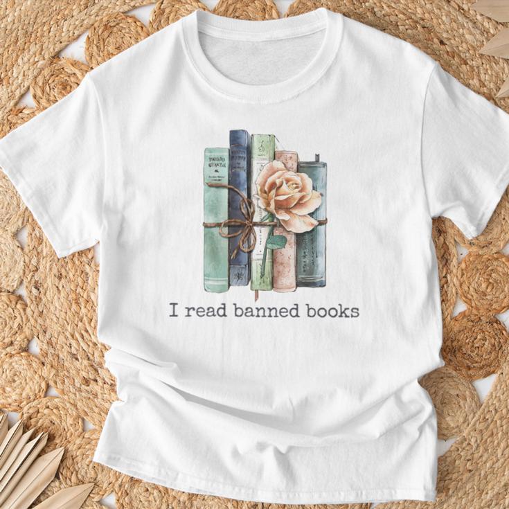 I Read Banned Books Banned Books Lovers T-Shirt Gifts for Old Men