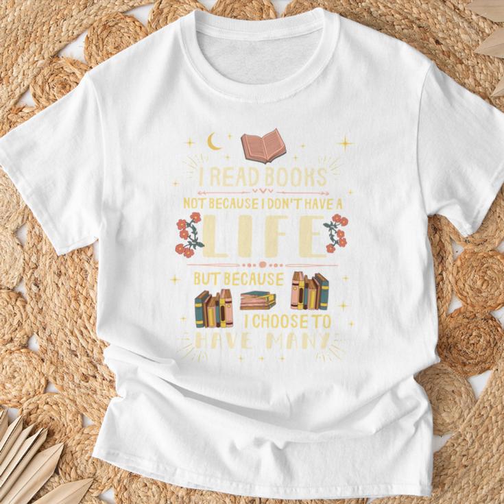 I Read Books To Have Many Lives Bookish Book T-Shirt Gifts for Old Men I Read Books To Have Many Lives Bookish Book T-Shirt Gifts for Old Men