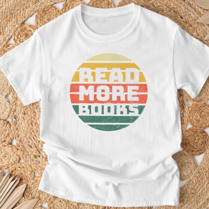 Read More Books Retro Vintage Book Lover Premium Tri-Blend T-Shirt Gifts for Old Men
