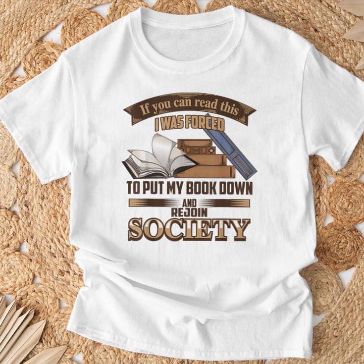 If You Can Read This I Was Forced To Put My Book Down Shirt T-Shirt Gifts for Old Men If You Can Read This I Was Forced To Put My Book Down Shirt T-Shirt Gifts for Old Men