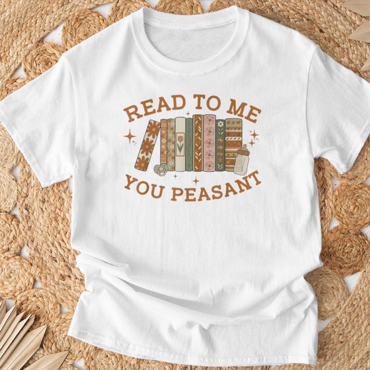 Read To Me You Peasant Book Lover Bookish Baby T-Shirt Gifts for Old Men