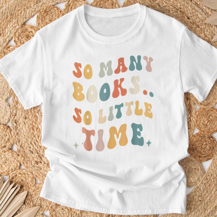 Reader-TShirt So Many Books Little Time Nerd Bookaholic T-Shirt Gifts for Old Men Reader-TShirt So Many Books Little Time Nerd Bookaholic T-Shirt Gifts for Old Men