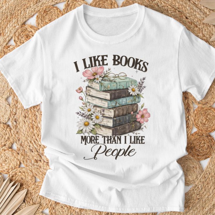 Reading Book Lover Bookish I Like Books More Than People T-Shirt Gifts for Old Men Reading Book Lover Bookish I Like Books More Than People T-Shirt Gifts for Old Men
