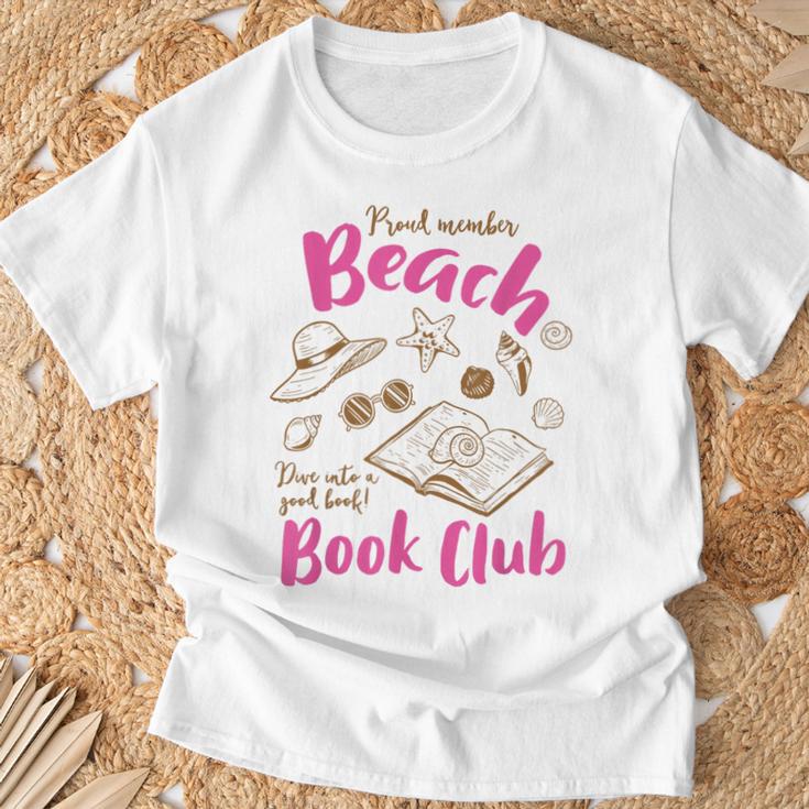 Reading Book Lover Bookish Proud Member Beach Book Club T-Shirt Gifts for Old Men