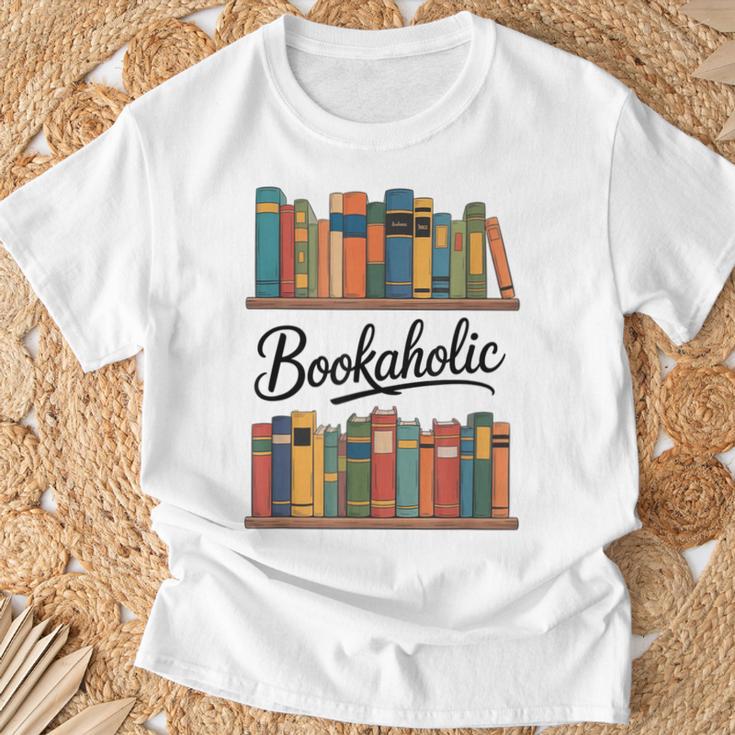 Reading As a Bookaholic For Book Lovers T-Shirt Gifts for Old Men