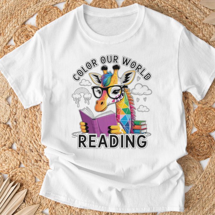 Reading Colors Our World Color Our World 2026 Reading Book Premium Tri-Blend T-Shirt Gifts for Old Men