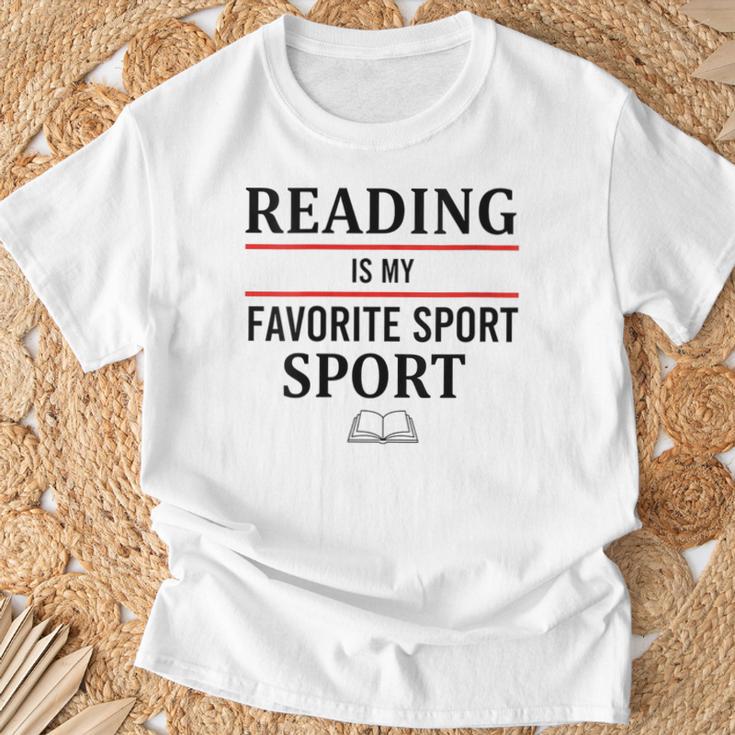 Reading Is My Favorite Sport Book Lover Saying Quote T-Shirt Gifts for Old Men