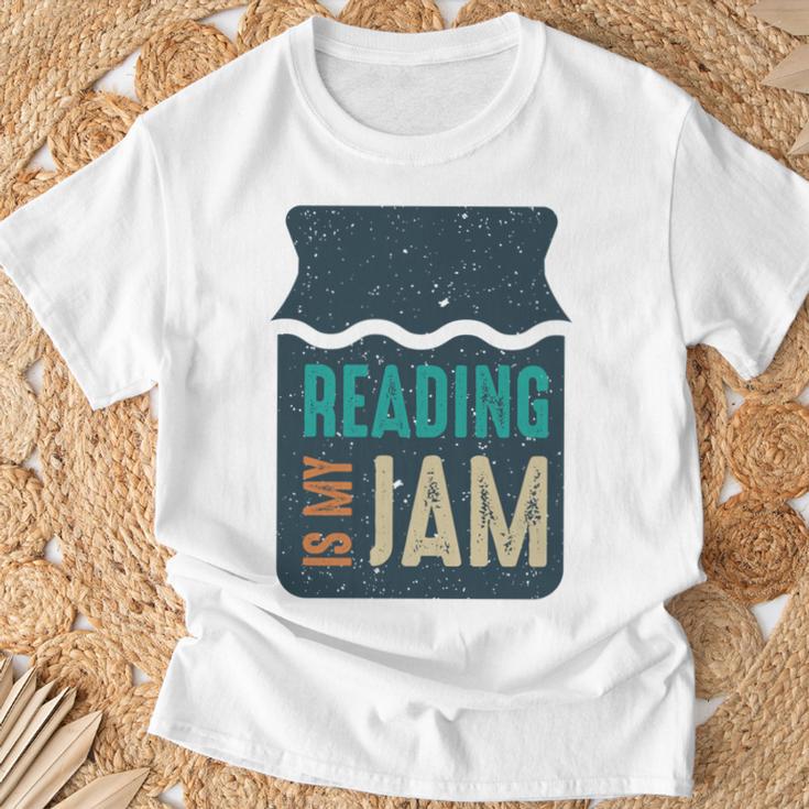 Reading Is My Jam Book Lover And Reading Teacher T-Shirt Gifts for Old Men