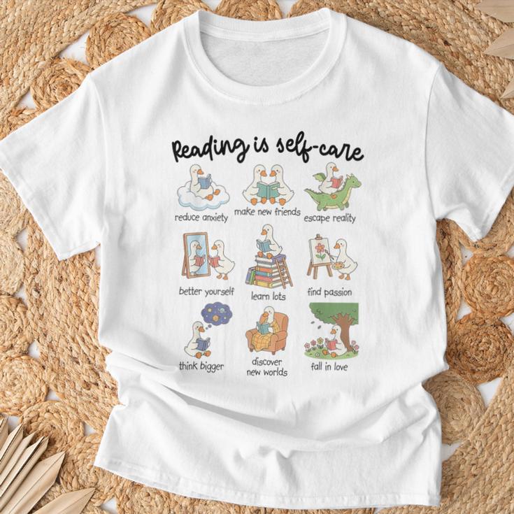 Reading Is Self-Care Silly-Goose Reading Book Bookish Reader T-Shirt Gifts for Old Men Reading Is Self-Care Silly-Goose Reading Book Bookish Reader T-Shirt Gifts for Old Men