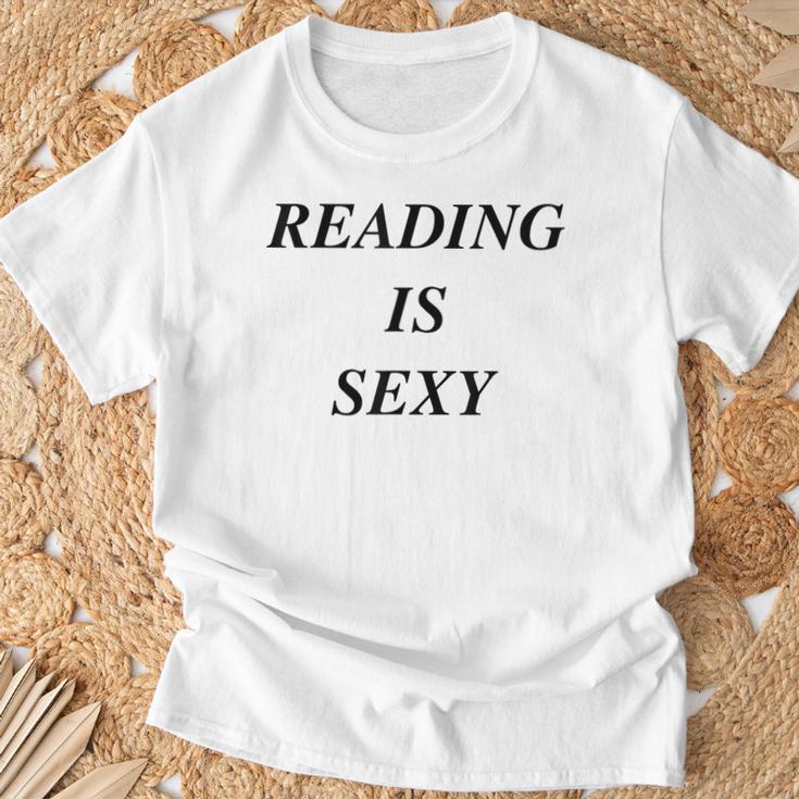 Reading Is Sexy Bookish Y2K Smart Hot Girl Book Lover T-Shirt Gifts for Old Men