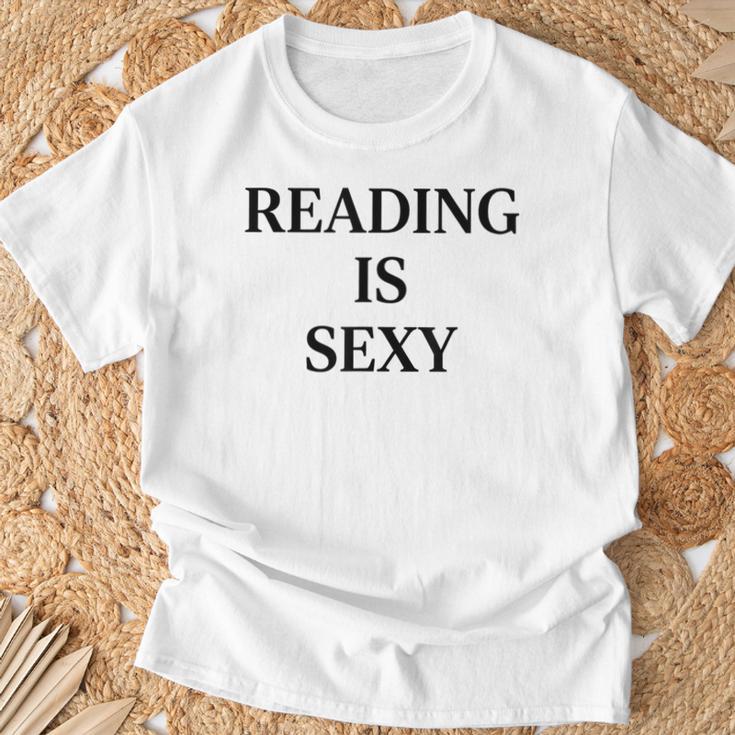 Reading Is Sexy Literary Reading Book Humor T-Shirt Gifts for Old Men