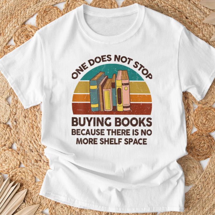 Reading-Shirt One Does Not Stop Buying Books Bookworm T-Shirt Gifts for Old Men Reading-Shirt One Does Not Stop Buying Books Bookworm T-Shirt Gifts for Old Men