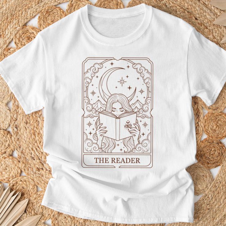 Reading Squad Book Lover Bookish The Reader Tarot Card T-Shirt Gifts for Old Men