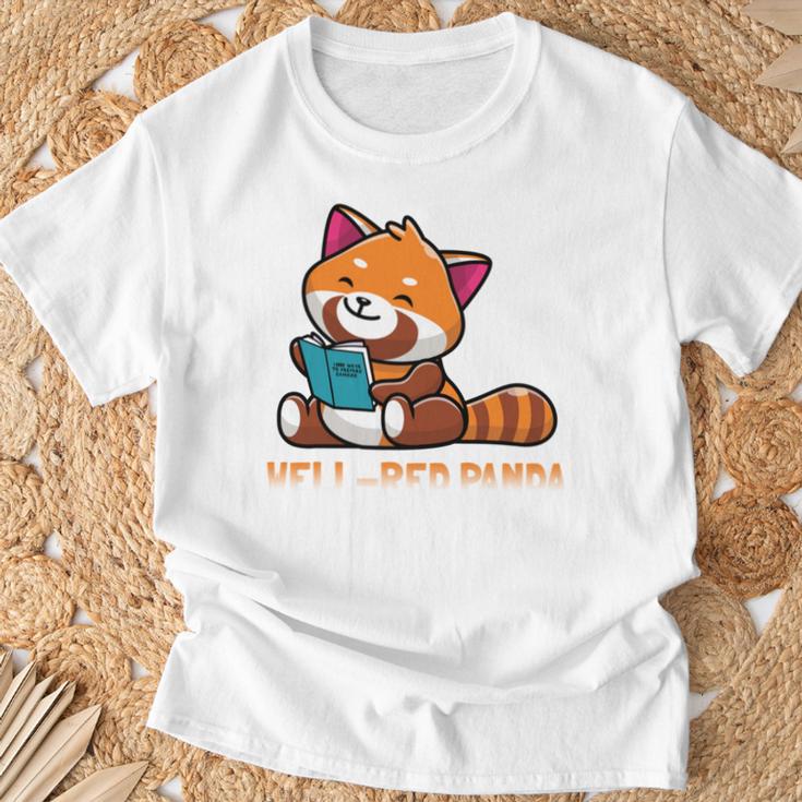 Well Red Panda Shirt Bookworm Reading Books Panda T-Shirt Gifts for Old Men Well Red Panda Shirt Bookworm Reading Books Panda T-Shirt Gifts for Old Men
