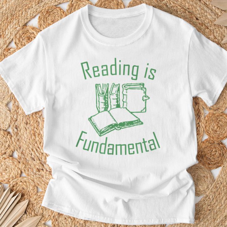 Retro Book Club Reading Is Fundamental Readers T-Shirt Gifts for Old Men