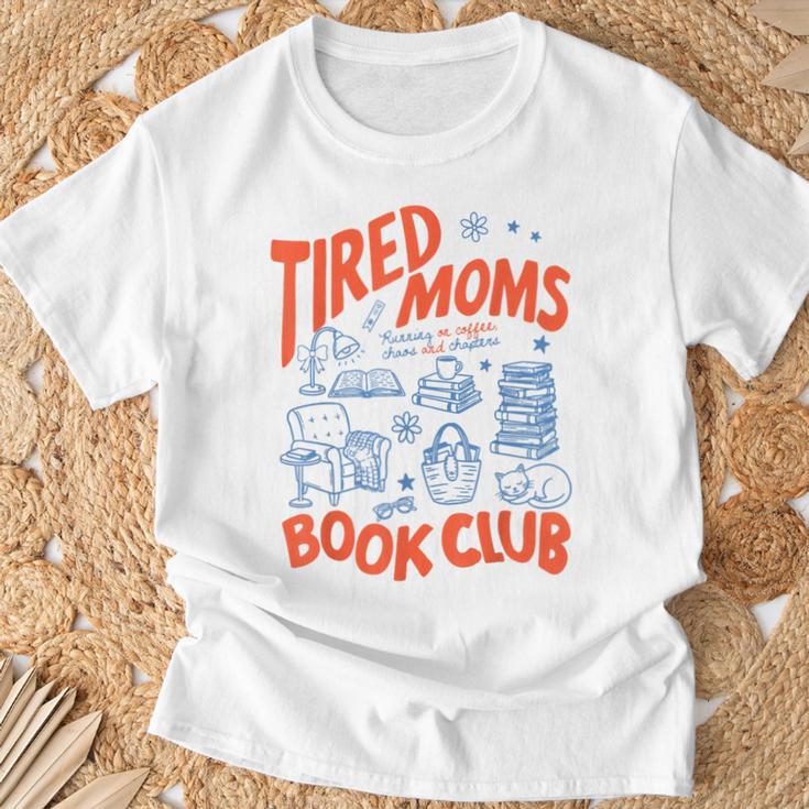 Retro Tired Moms Book Club Women Bookish T-Shirt Gifts for Old Men