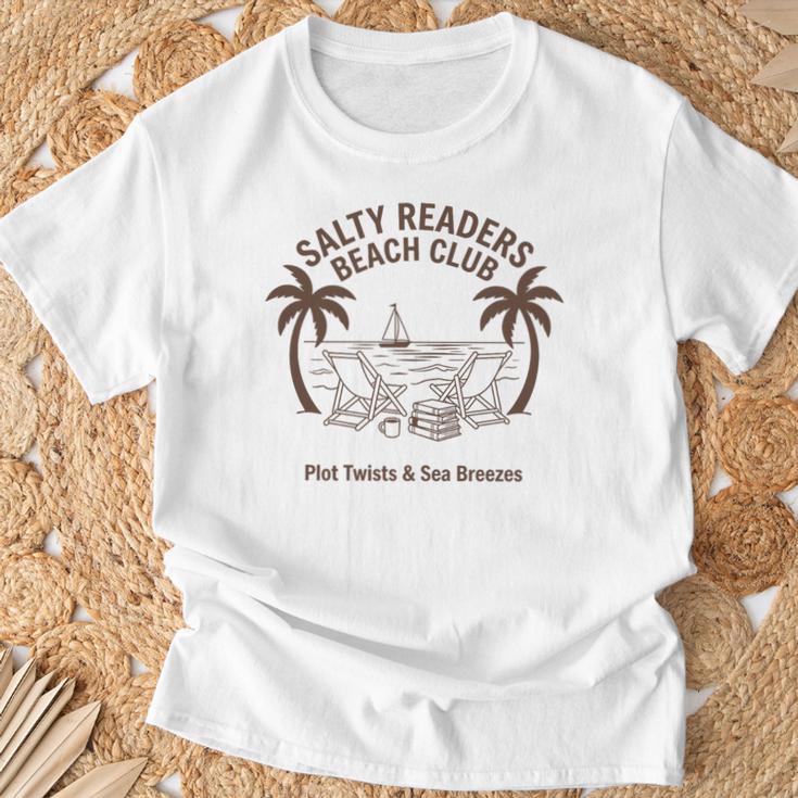 Salty Readers Beach Club Books Plot Twists & Sea Breezes Premium Tri-Blend T-Shirt Gifts for Old Men Salty Readers Beach Club Books Plot Twists & Sea Breezes Premium Tri-Blend T-Shirt Gifts for Old Men