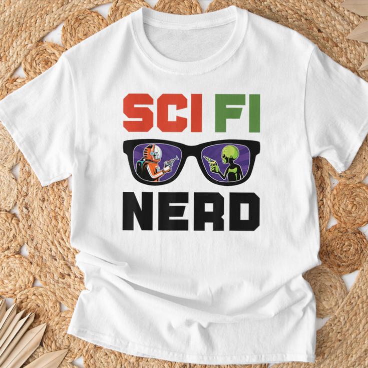 Sci Fi Nerd Science Fiction Book Movie Fan T-Shirt Gifts for Old Men
