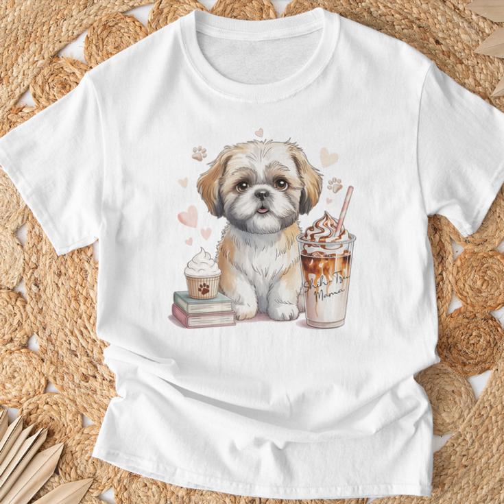 Shih Tzu Treats Books And Coffee Shih-Tzu For Dog Moms Premium Tri-Blend T-Shirt Gifts for Old Men