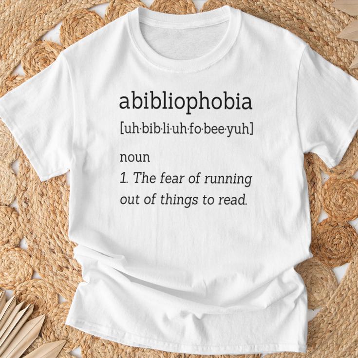 Shirt For Book Lovers And Bookworms Abibliophobia T-Shirt Gifts for Old Men Shirt For Book Lovers And Bookworms Abibliophobia T-Shirt Gifts for Old Men